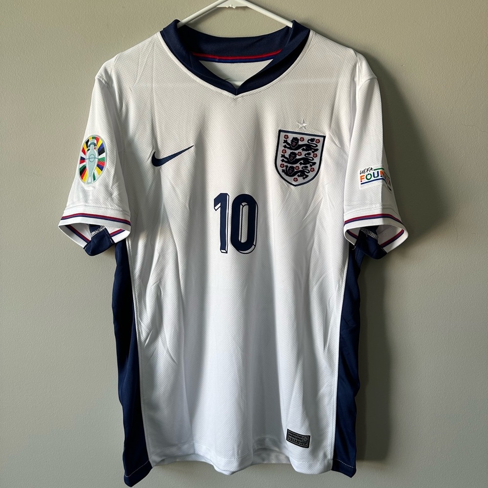 Jude Bellingham England Euro 2024 New Men’s White Soccer Jersey